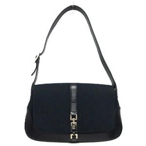 GUCCI GG Canvas Jackie Shoulder Bag Black 001 3824